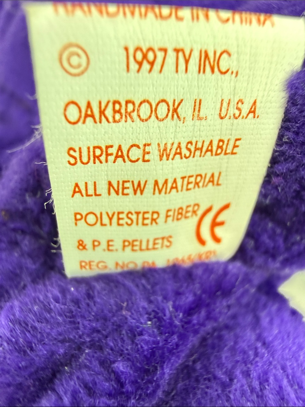 💥FAUX PRINCESS - NO-SPACE SWING-TAG / NO STAMP TUSH-TAG - PE - CHINA - w/ CASE - Picture 10 of 10